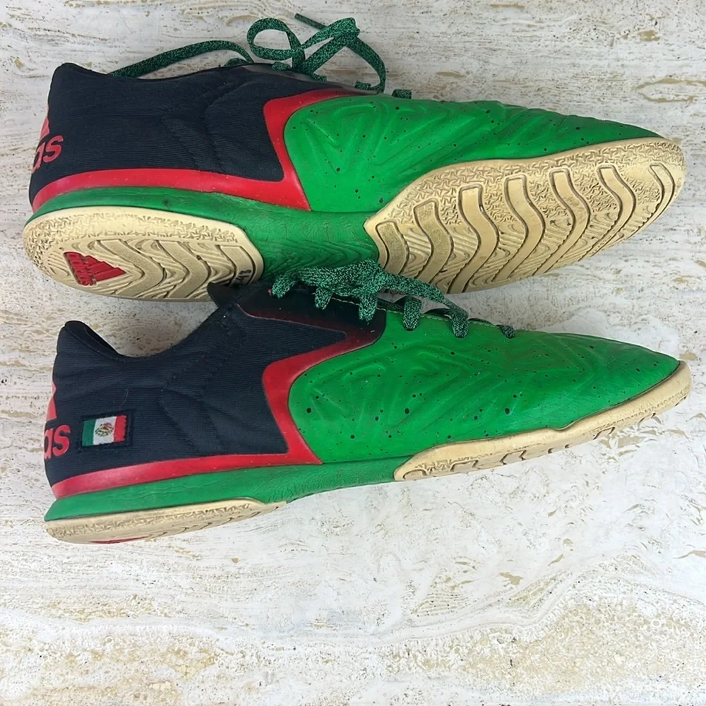 Adidas X 15.2 Indoor Soccer Shoes Green Red Black Mexico Men’s Size 8.5